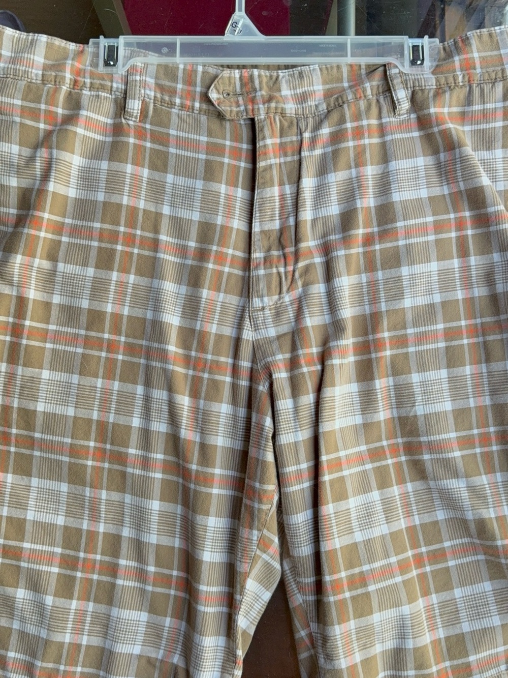 Men's Light Brown & Orange, Beige,  Brown Plaid Shorts